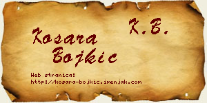 Kosara Bojkić vizit kartica